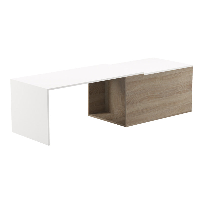 Мултифункционална клуб маса Avonpure во бела боја и сонома декор со функција за проширување на површината