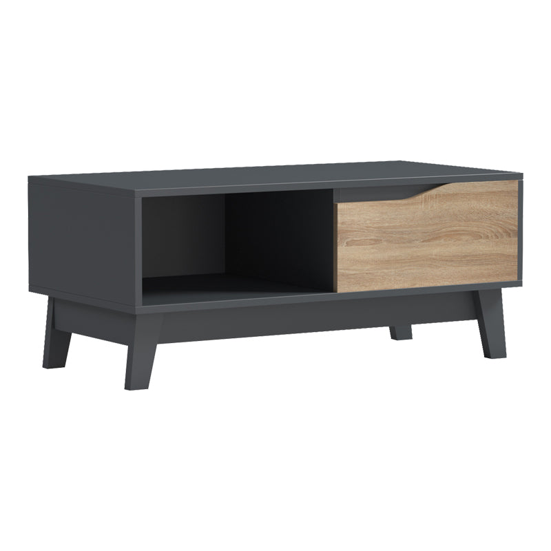 Модерна клуб масичка Aura во комбинација на антрацит и сонома боја 90x45x38.5cm