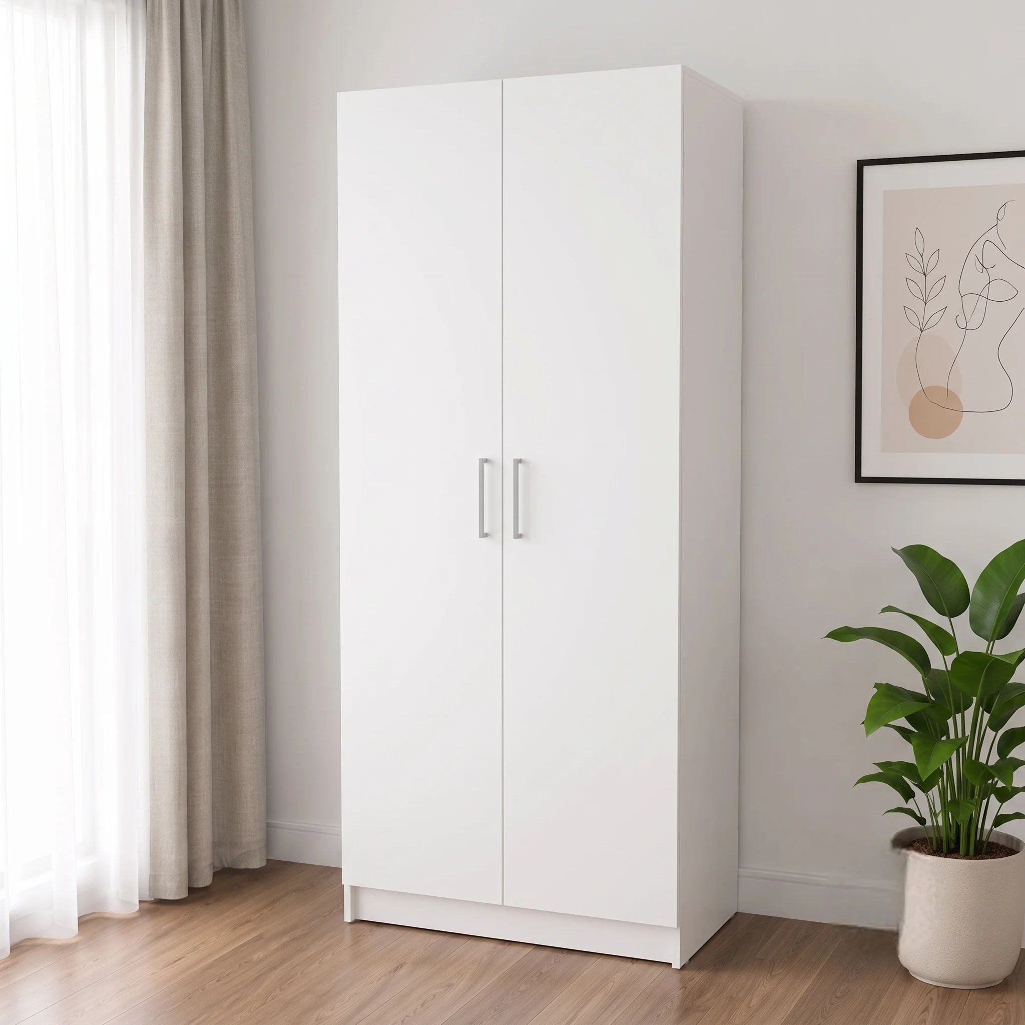 BRINDISI TWO-DOOR WARDROBE – WHITE