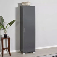 TALIA SINGLE-DOOR WARDROBE WITH SHELVES – ANTHRACITE (40x187 CM)