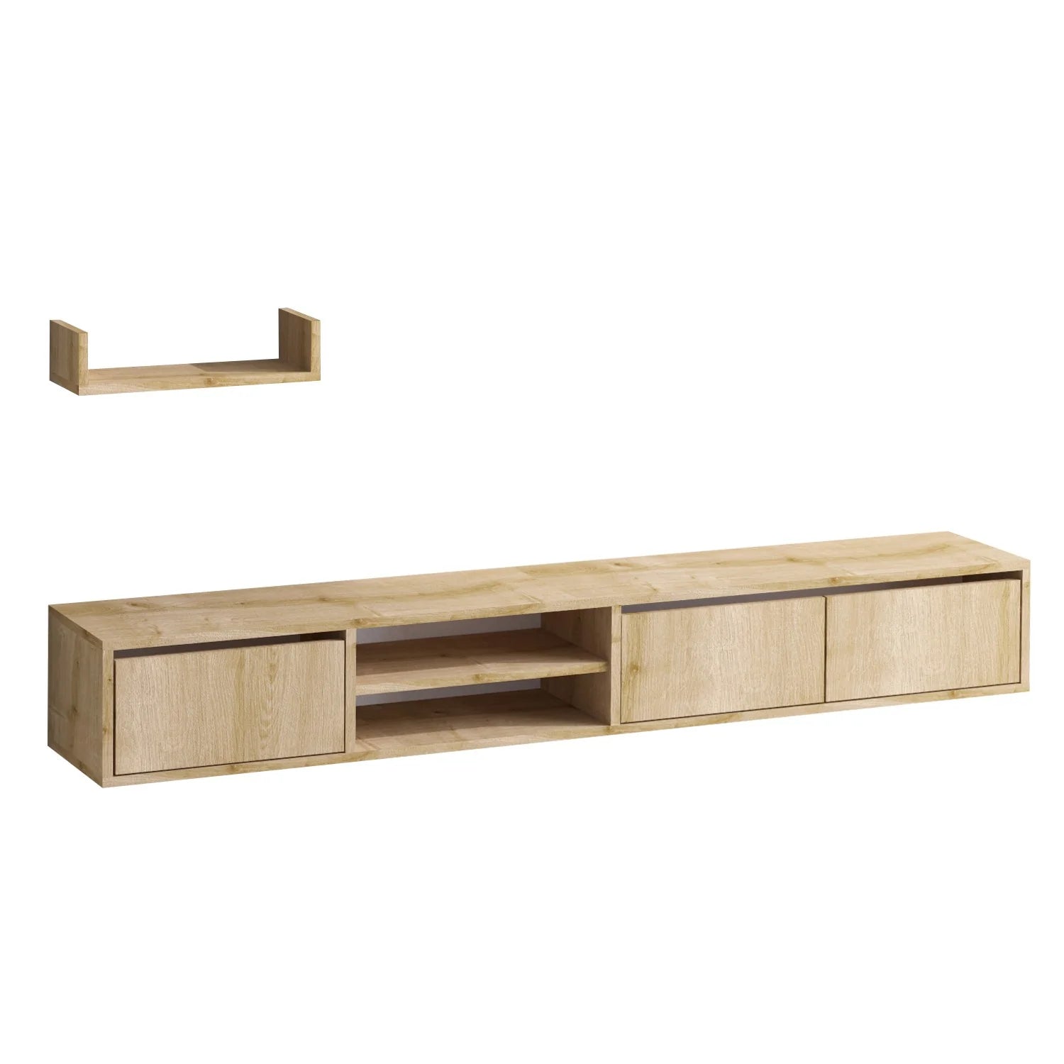 TV STAND SALERNO – OAK (WITH FREE SHELF)