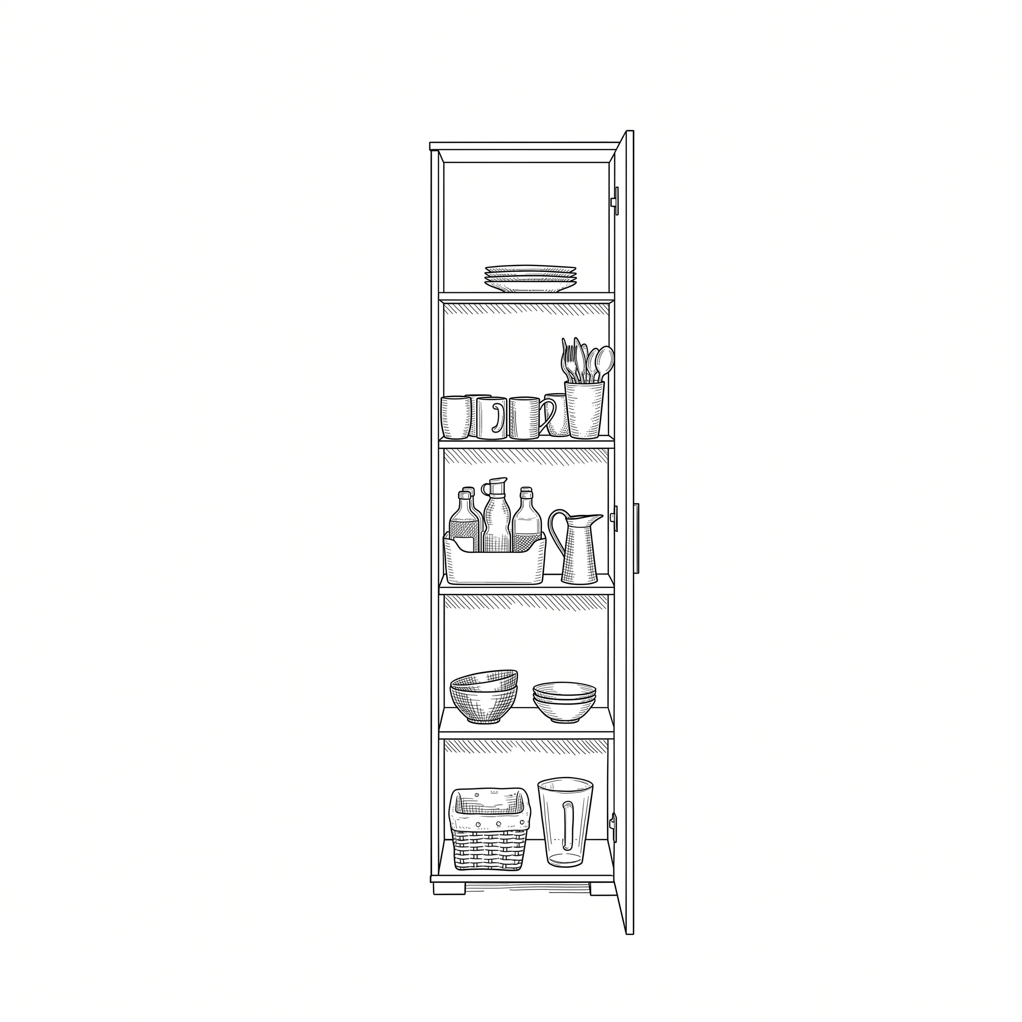 TALIA SINGLE-DOOR WARDROBE WITH SHELVES – OAK (40x187 CM)