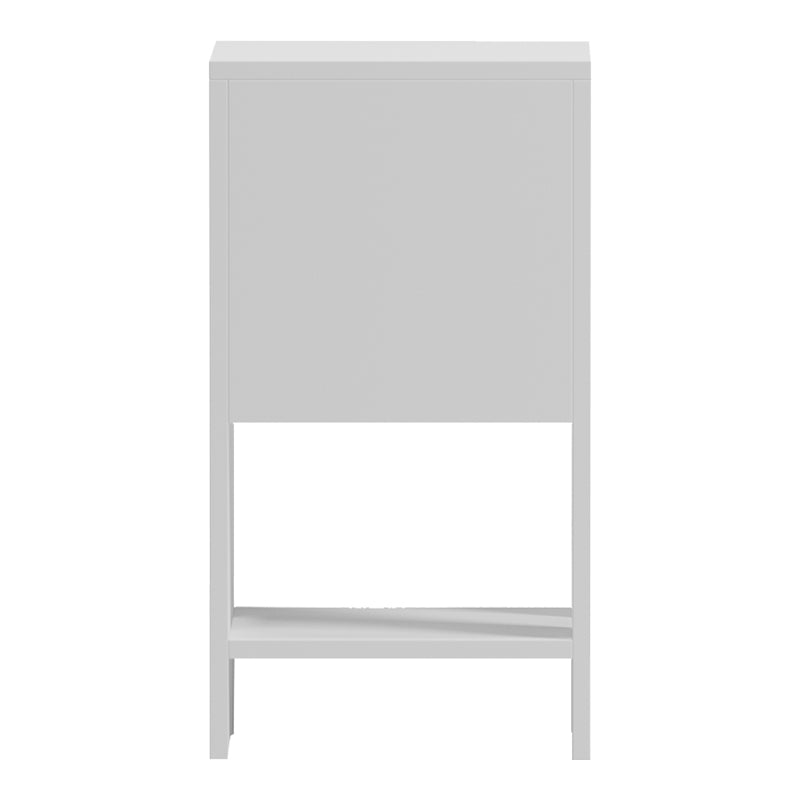 Минималистичко бело ноќно масиче Vista со димензии 30x30x55cm
