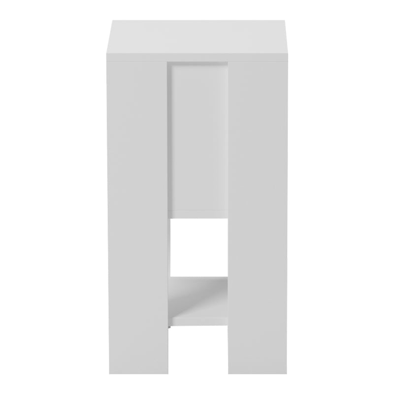 Минималистичко бело ноќно масиче Reppo со димензии 30x30x55cm