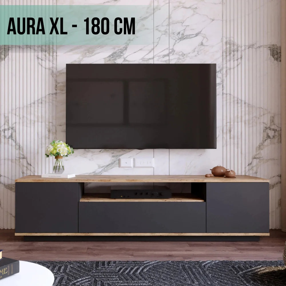 ТВ Комода Aura XL – Сонома/Антрацит 180цм