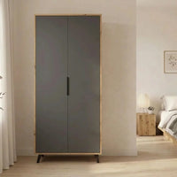 WARDROBE SITONIA 2 DOORS  –  ANTHRACITE (80 CM)