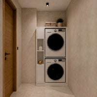 CREMONA Bathroom Cabinet for Washing Machine &amp; Dryer – White