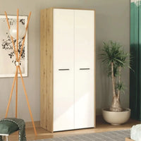MODERN TWO-DOOR WARDROBE BRINDISI – ARTISAN OAK / WHITE (16 mm)