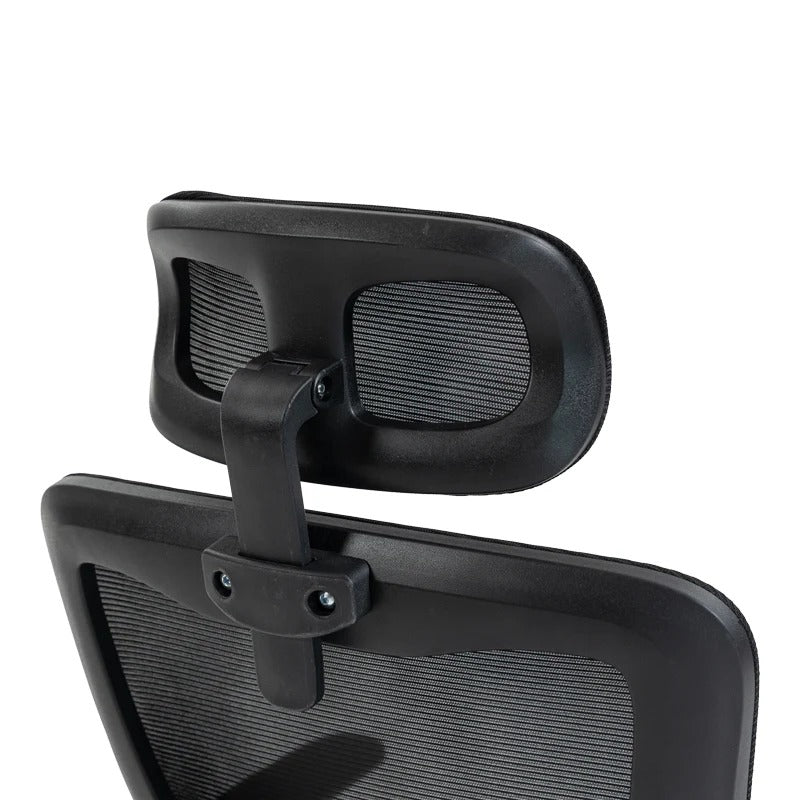 Модерен директорски стол Mainz со бела рамка, црн меш наслон и прилагодлива висина