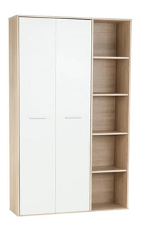 DALIA WARDROBE WITH SHELVES – SONOMA & WHITE (111 CM)