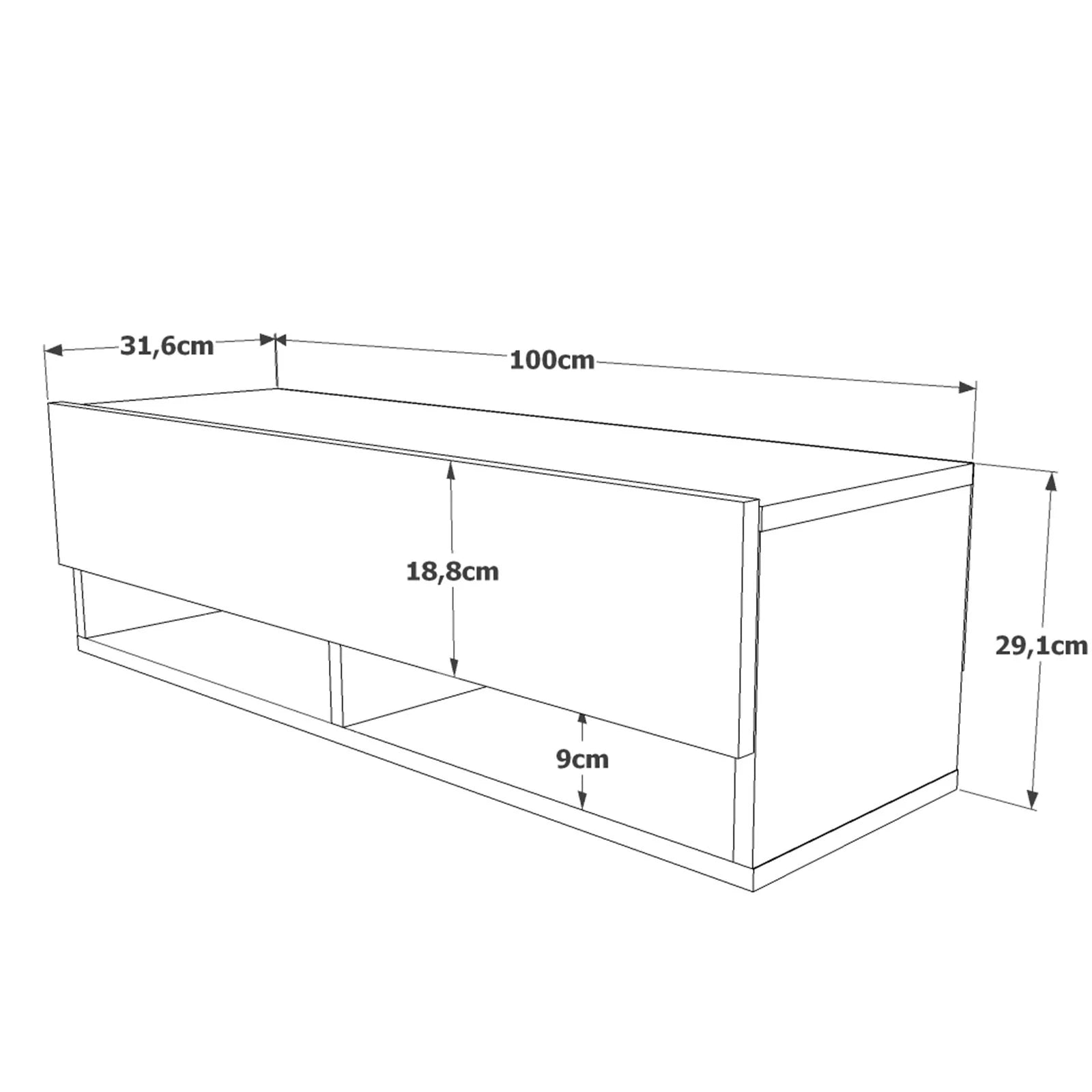 KOMODA 100 CM