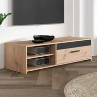 MODERN VERONA TV STAND – ARTISAN OAK / ANTHRACITE
