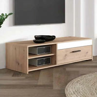 MODERN VERONA TV STAND – ARTISAN OAK / WHITE