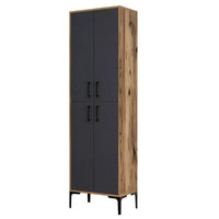MULTI-PURPOSE CABINET RIVA – ATLANTIC & ANTHRACITE (60 × 200 CM)